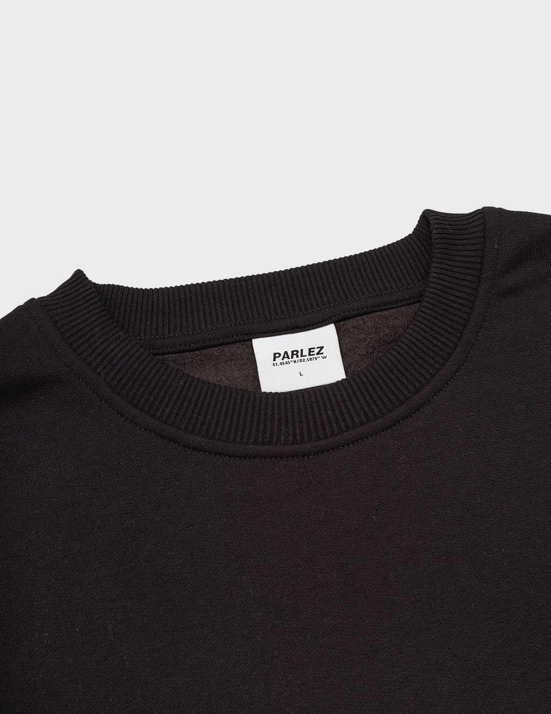 Parlez Iocus sudadera negra para hombre