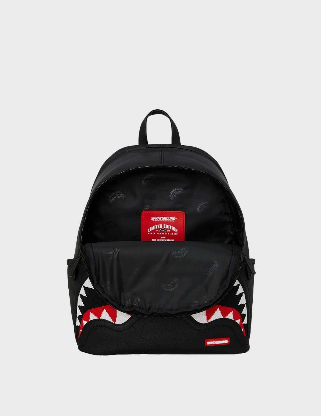 Sprayground Fly Knit mochila negra para hombre y mujer