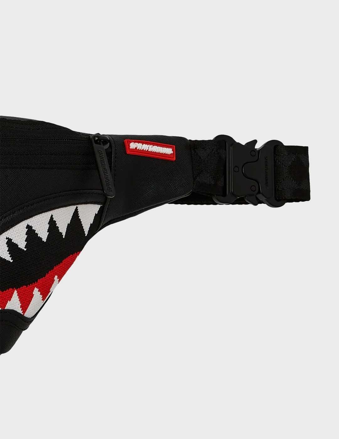 Sprayground Fly Knit riñonera negra para hombre y mujer