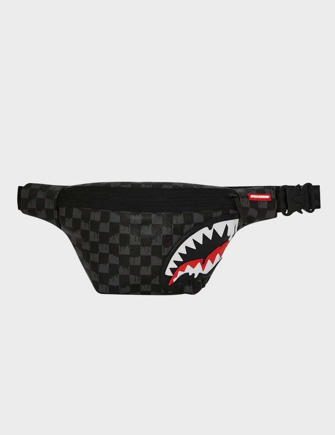 Sprayground Drippin Shark riñonera negra para hombre y mujer