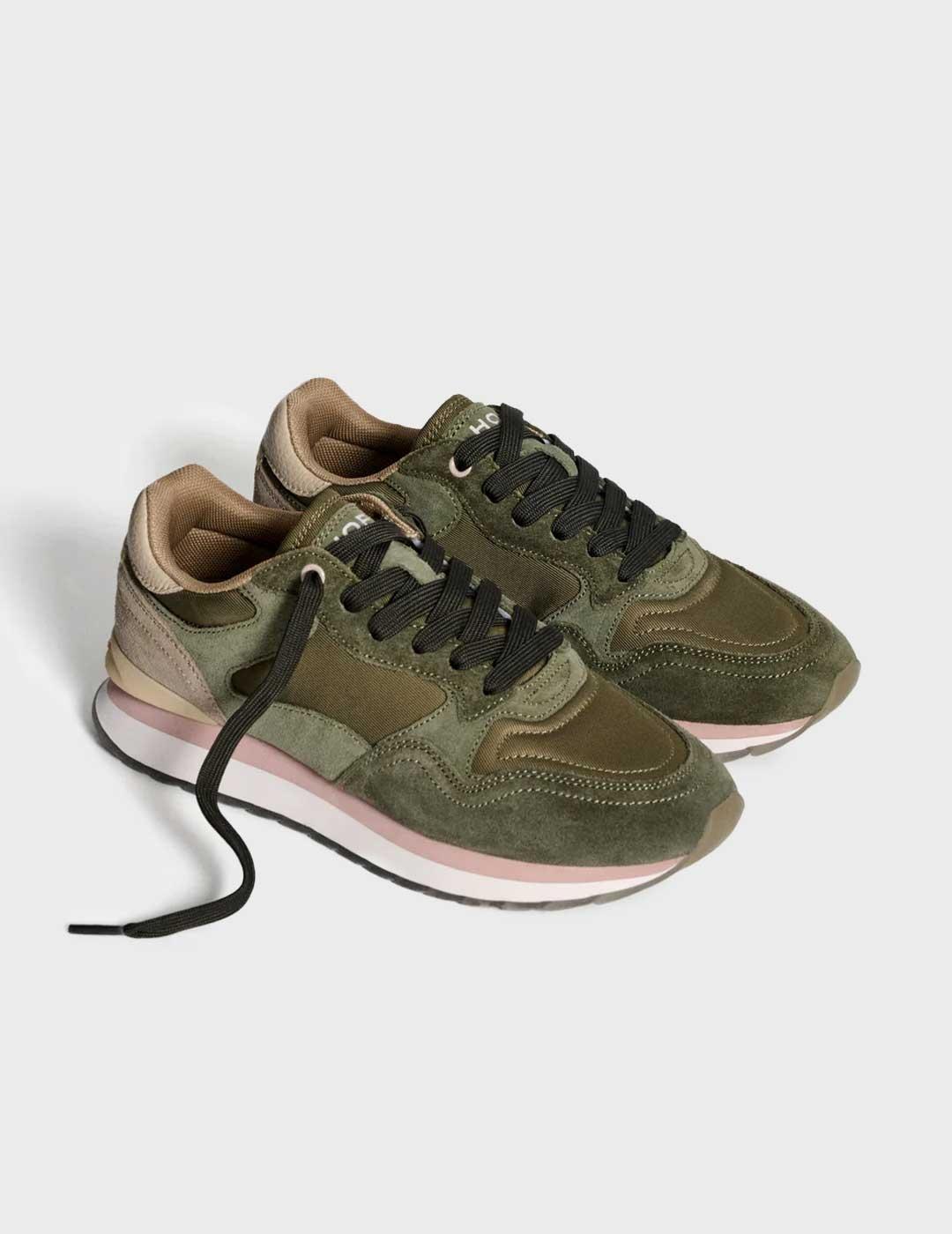 Hoff Brand City Los Angeles zapatilla verde para mujer