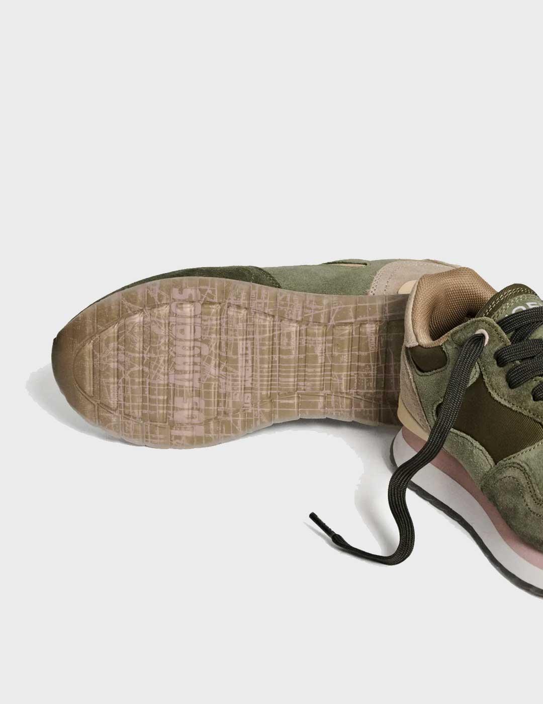 Hoff Brand City Los Angeles zapatilla verde para mujer