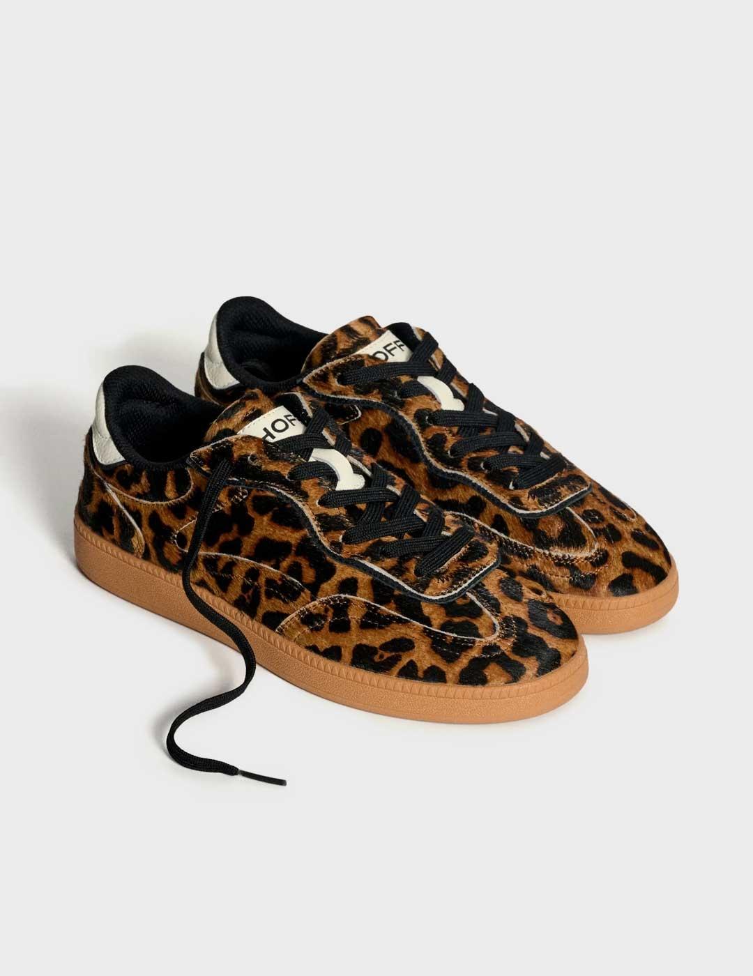 Hoff Brand Alley Leopard zapatilla marrón para mujer
