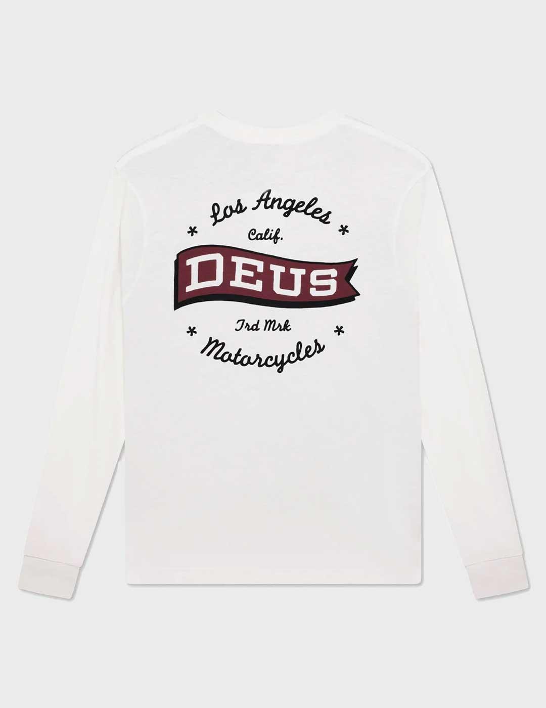 Deus Momento camiseta blanca manga larga para hombre