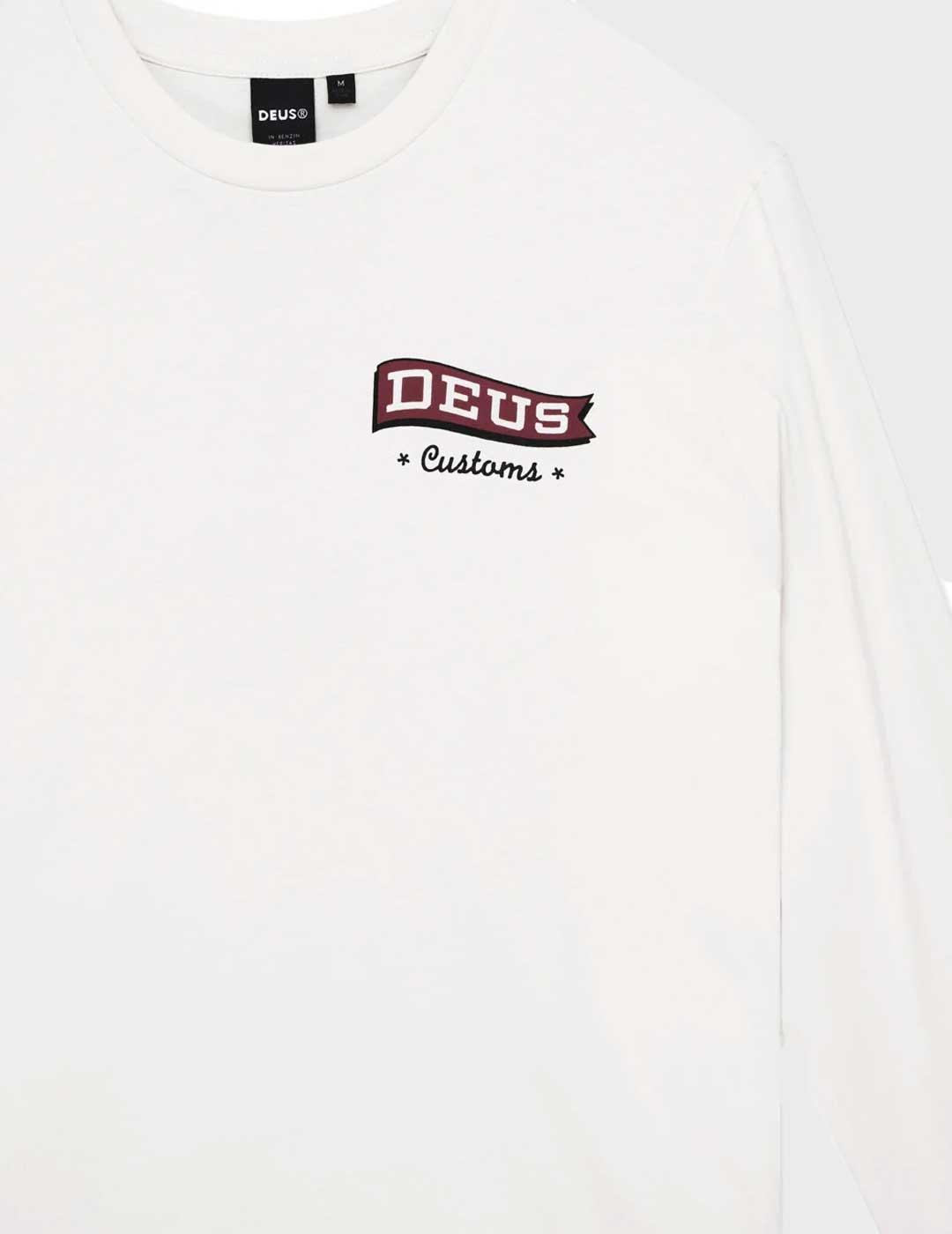 Deus Momento camiseta blanca manga larga para hombre