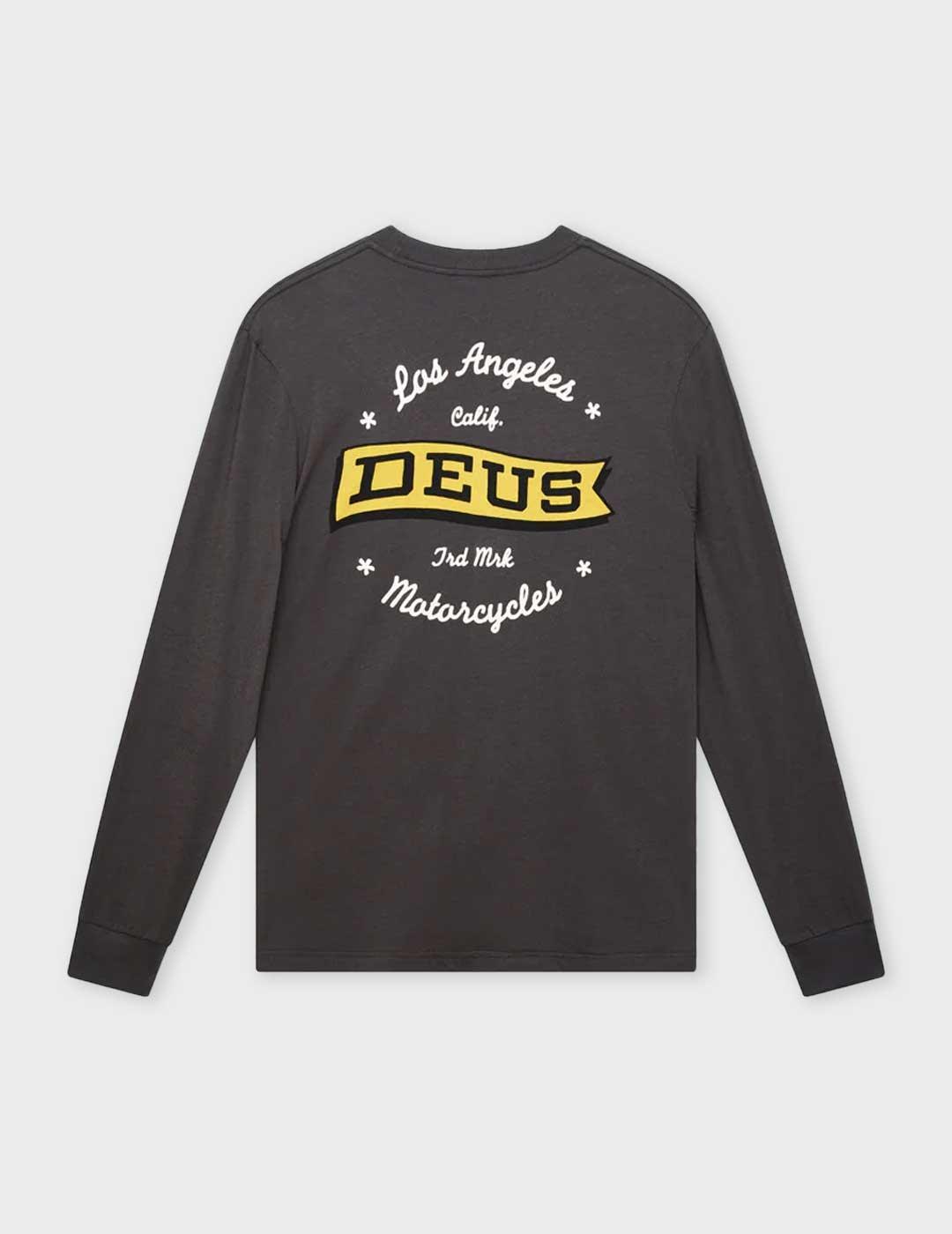 Deus Momento camiseta negra manga larga para hombre