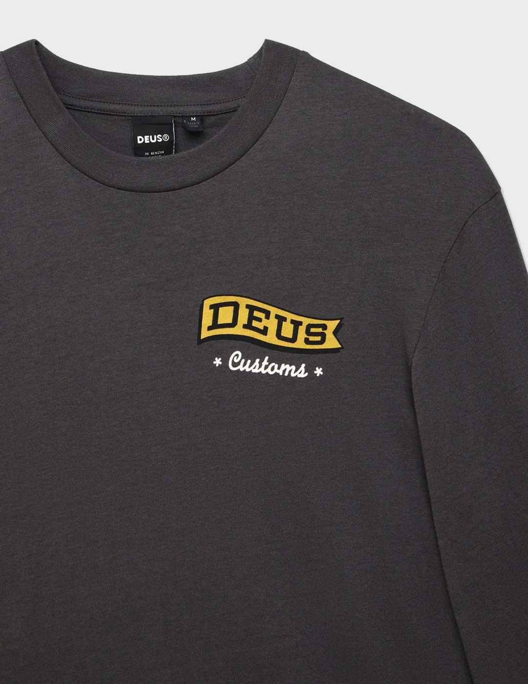 Deus Momento camiseta negra manga larga para hombre