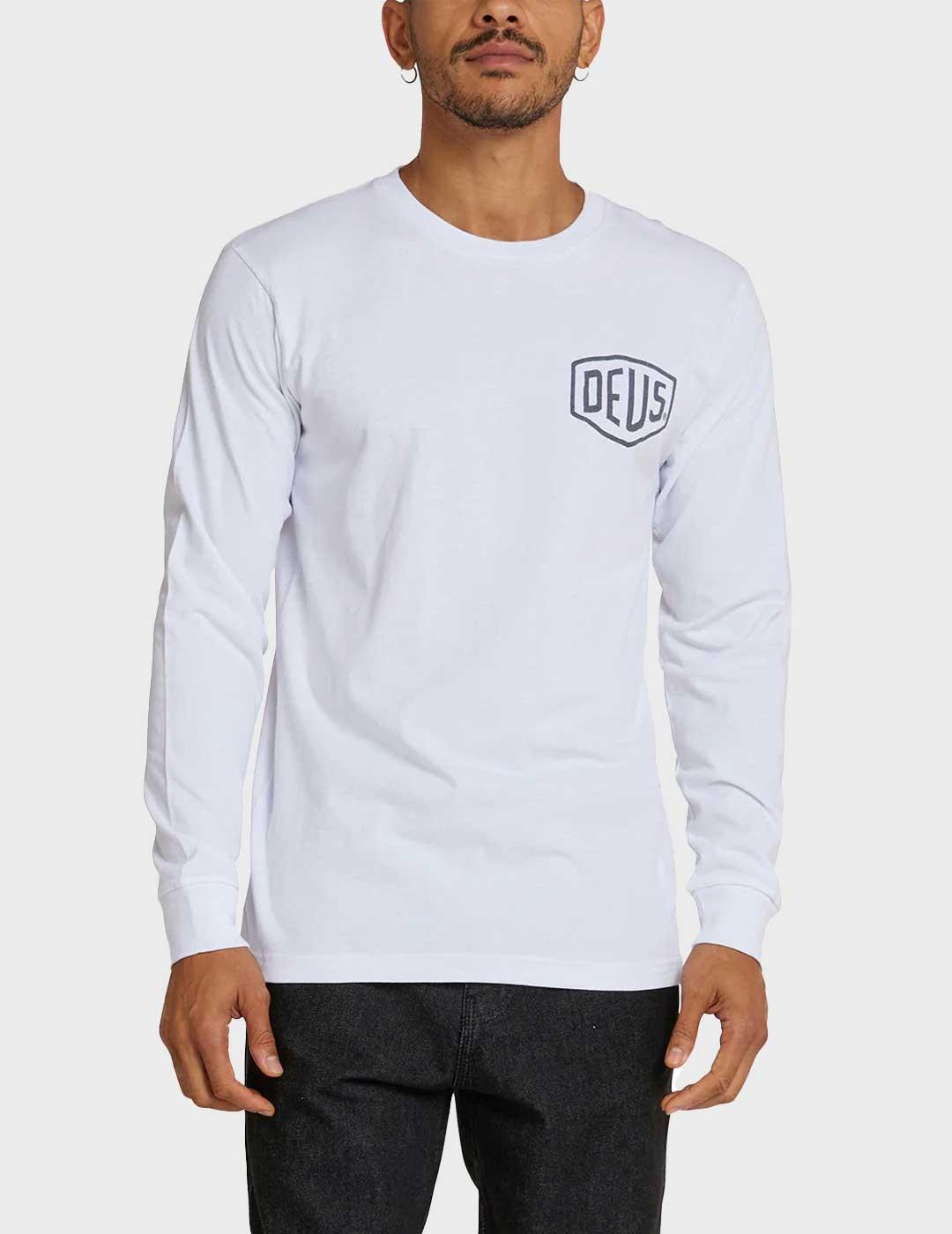 Deus Venice camiseta blanca manga larga para hombre