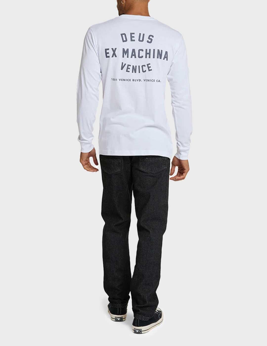 Deus Venice camiseta blanca manga larga para hombre