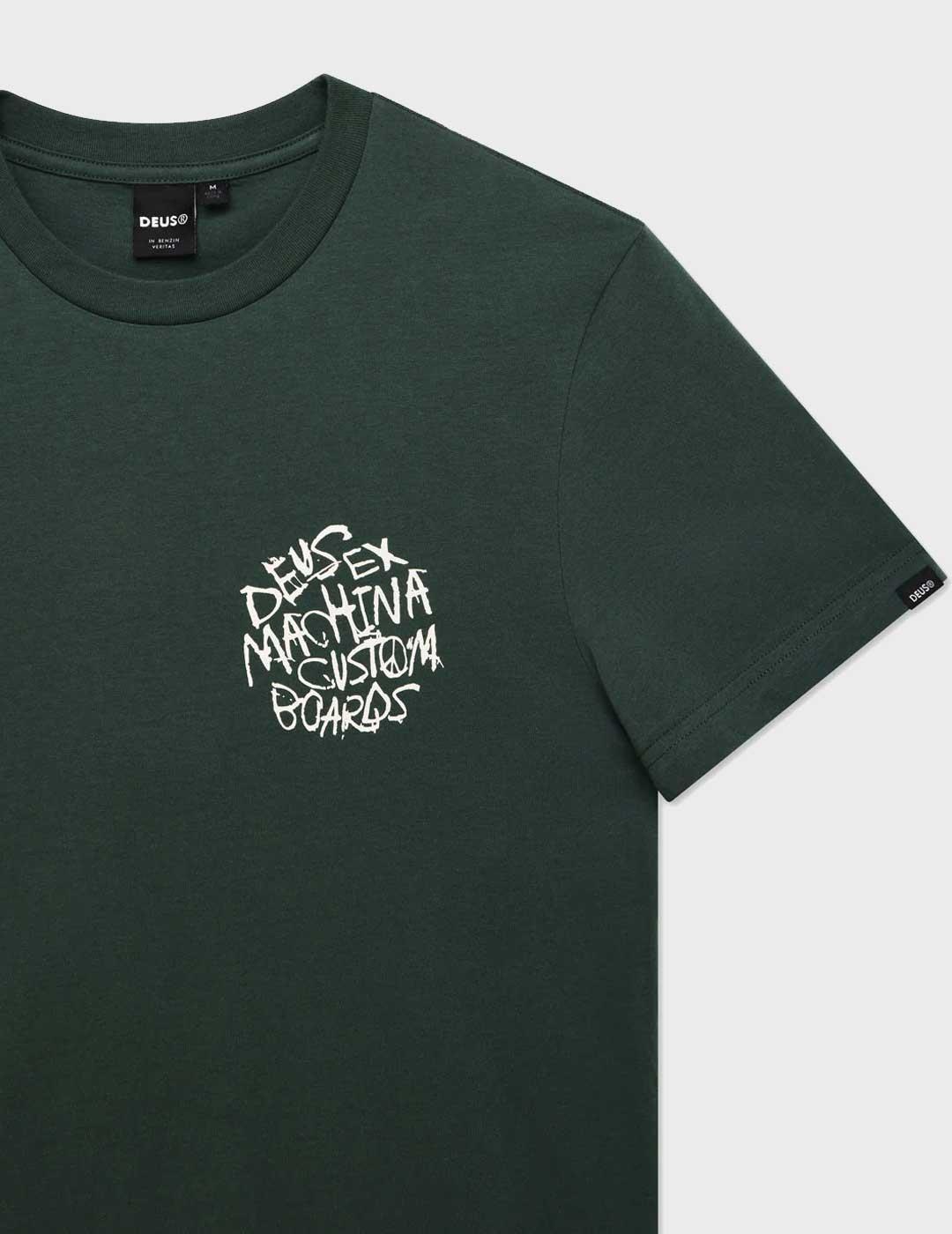 Deus Scrambler camiseta verde para hombre