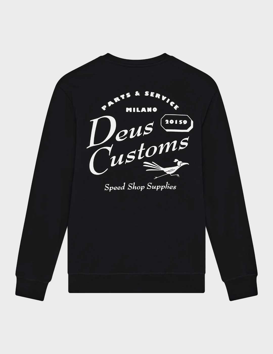 Deus Cuckoo sudadera negra para hombre