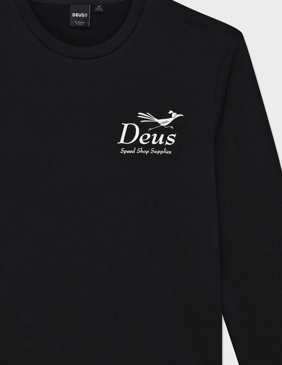 Deus Cuckoo sudadera negra para hombre