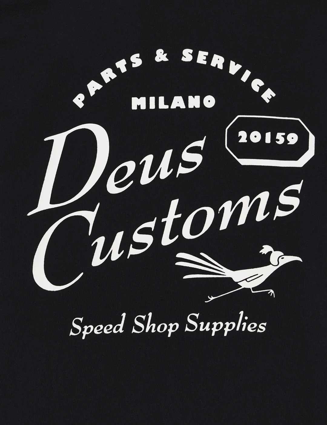 Deus Cuckoo sudadera negra para hombre