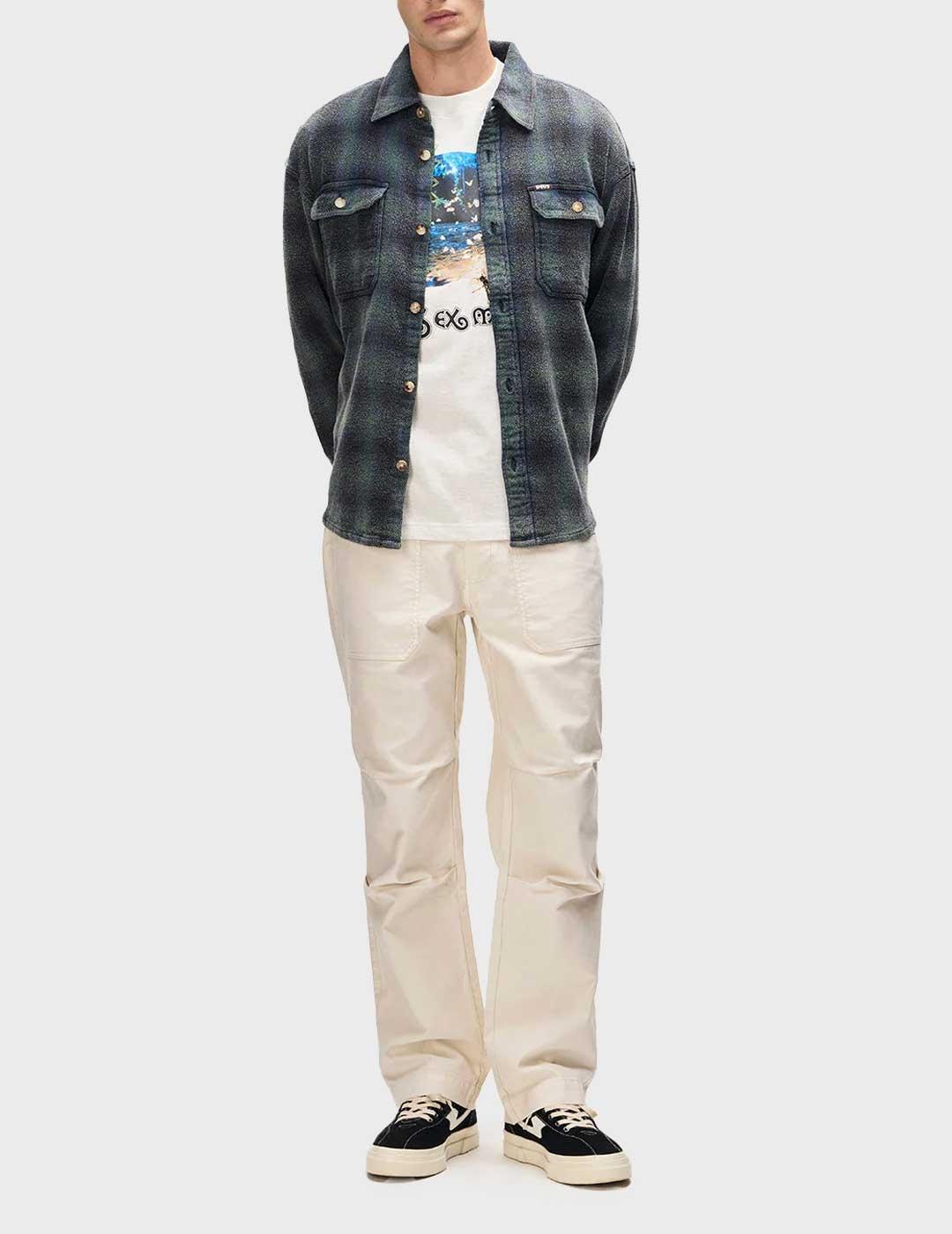 Deus Too Busy camisa azul para hombre