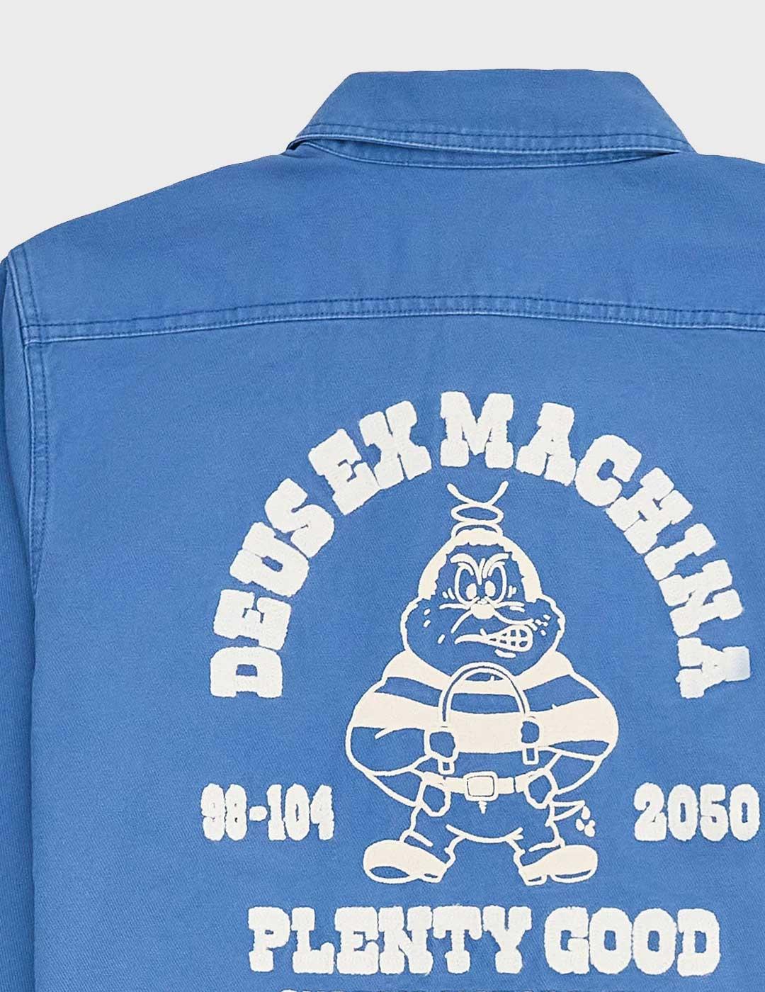 Deus Picklock camisa azul para hombre