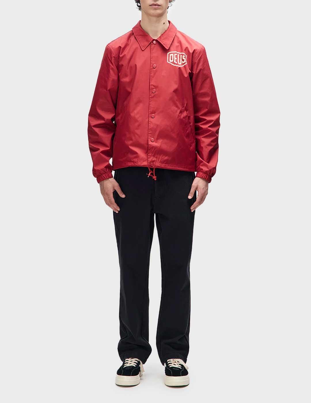 Deus Venice Coach chaqueta roja para hombre