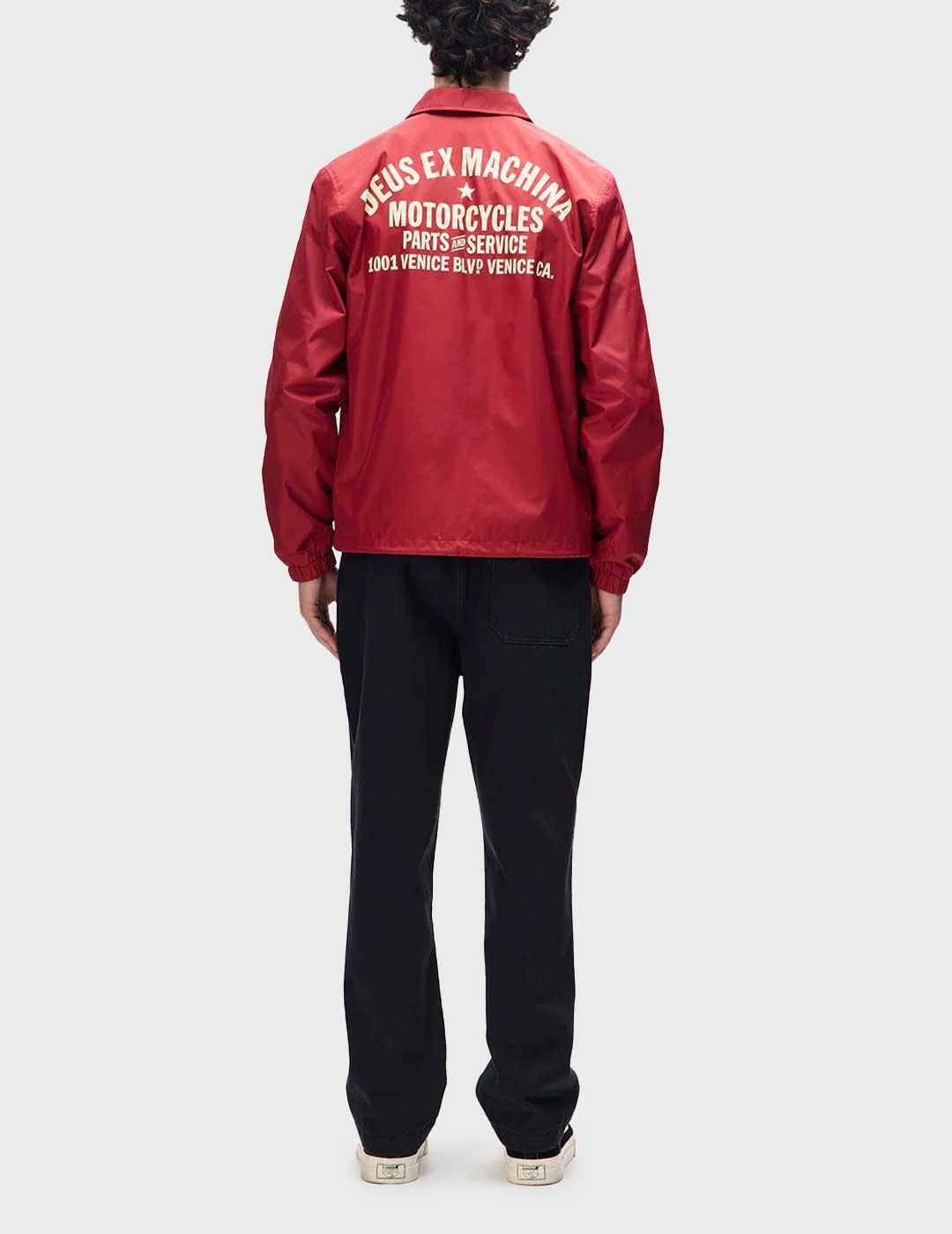 Deus Venice Coach chaqueta roja para hombre