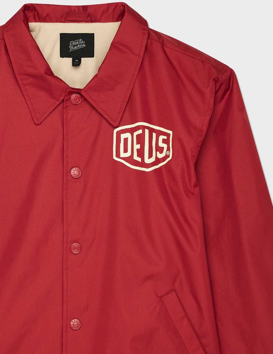 Deus Venice Coach chaqueta roja para hombre