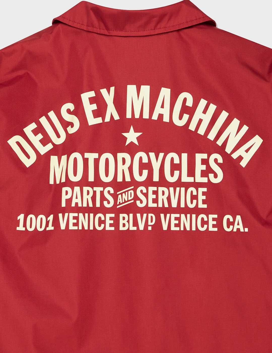 Deus Venice Coach chaqueta roja para hombre