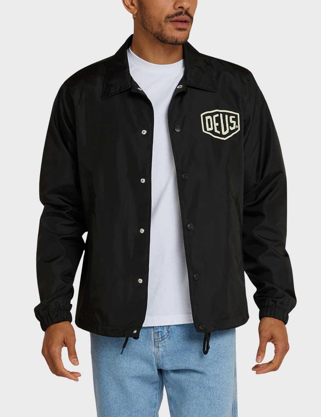 Deus Venice Coach chaqueta negra para hombre