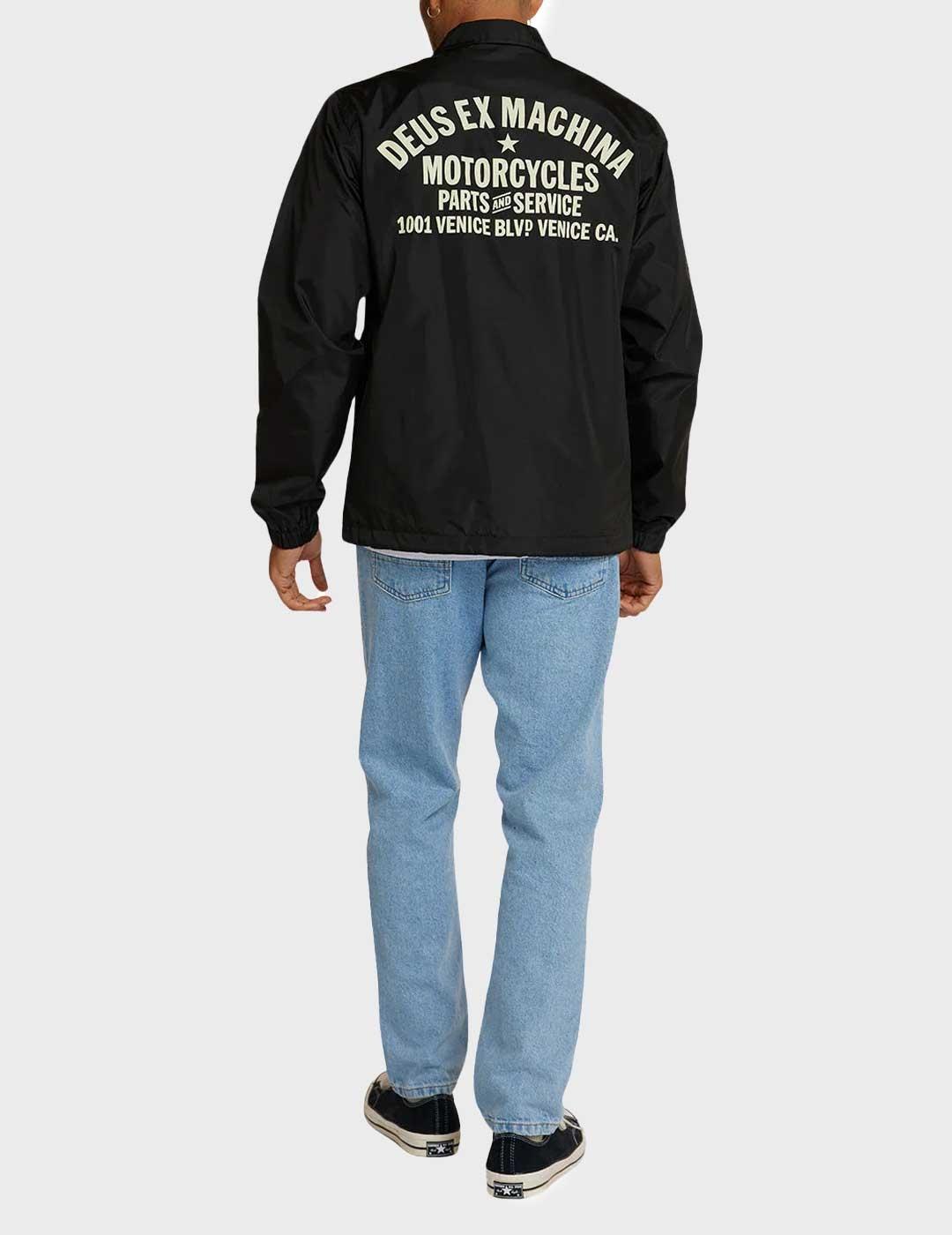 Deus Venice Coach chaqueta negra para hombre