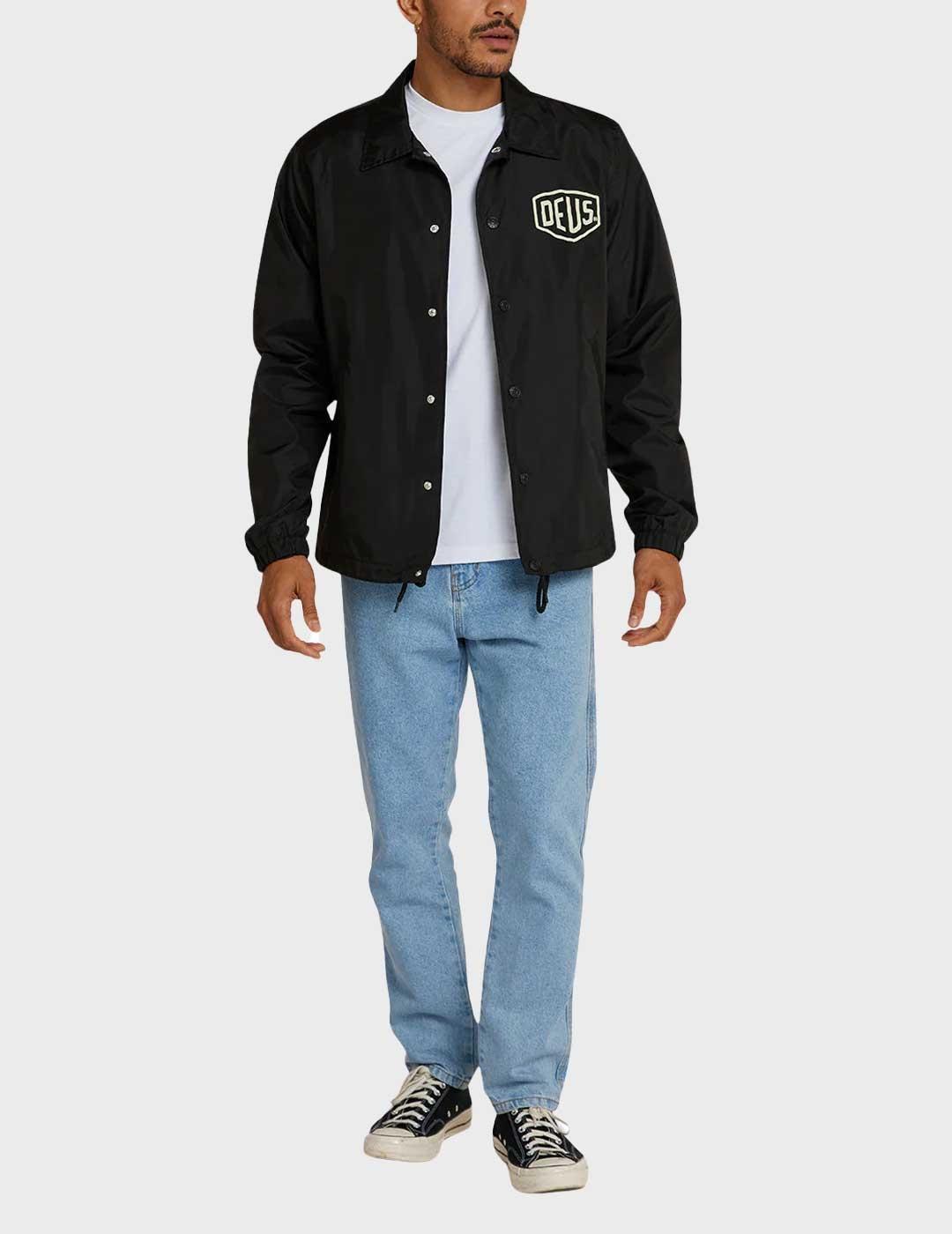 Deus Venice Coach chaqueta negra para hombre