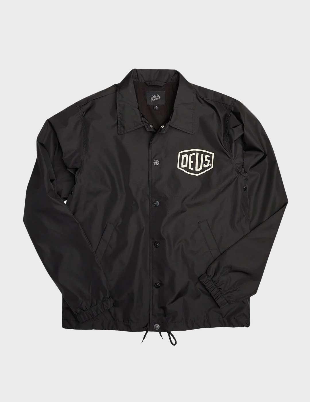 Deus Venice Coach chaqueta negra para hombre