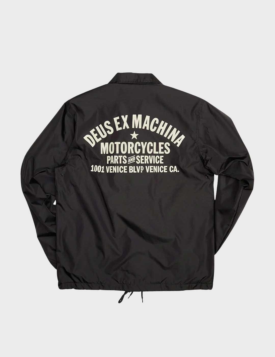 Deus Venice Coach chaqueta negra para hombre