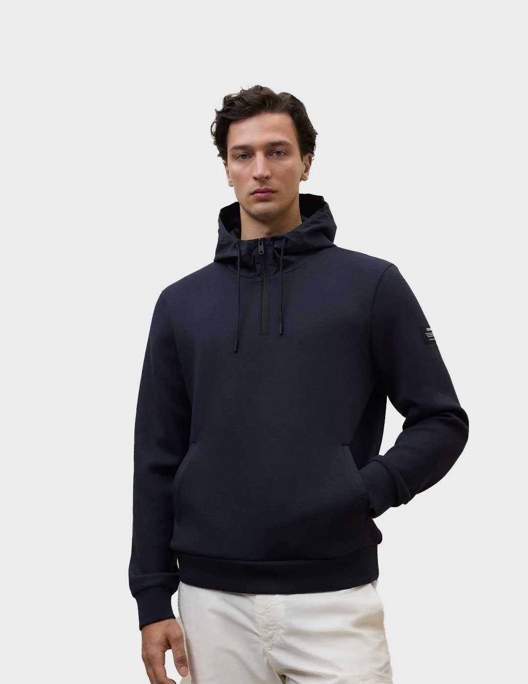 Ecoalf Surat Hybrid sudadera azul marino para hombre