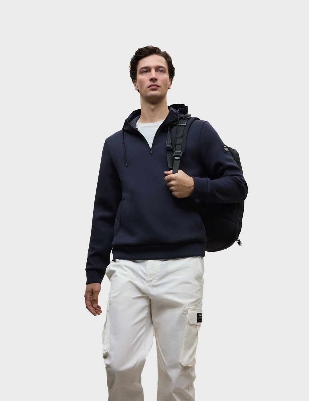 Ecoalf Surat Hybrid sudadera azul marino para hombre