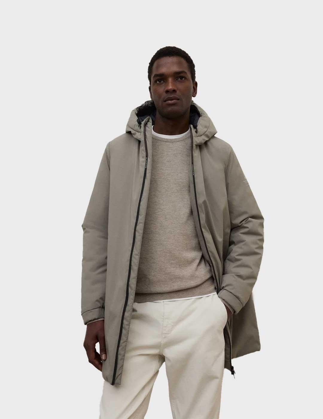 Ecoalf Pasu abrigo beige para hombre