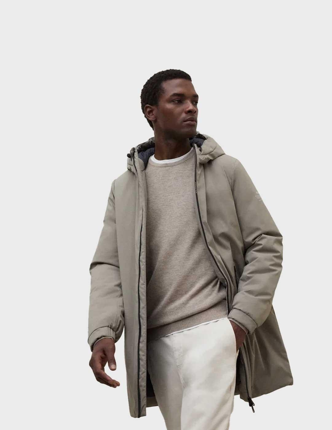Ecoalf Pasu abrigo beige para hombre