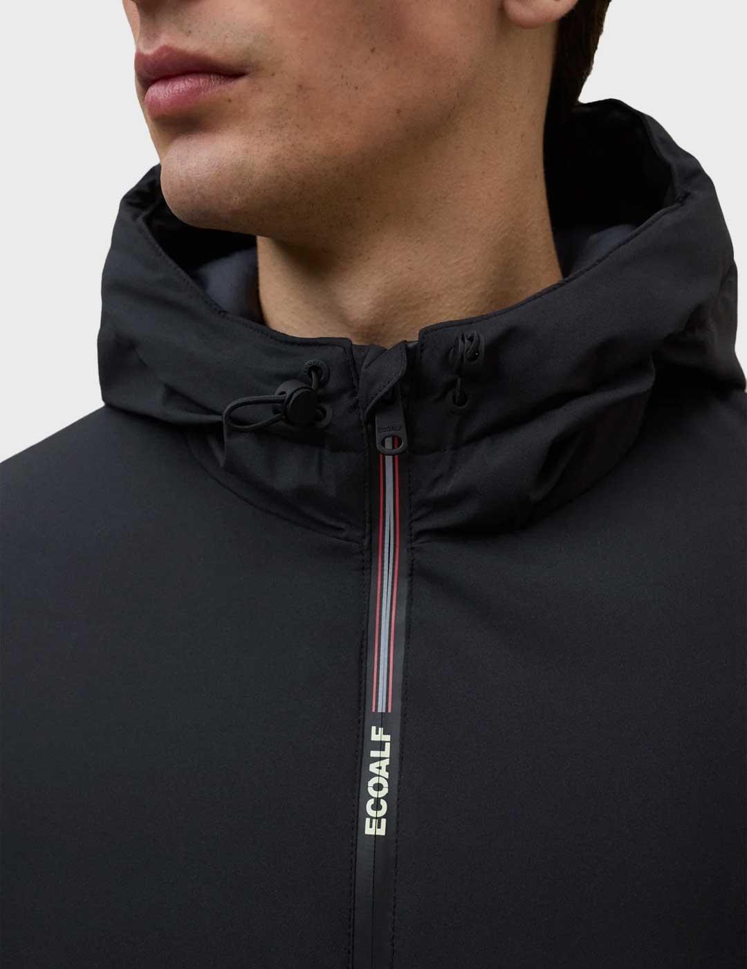 Ecoalf Pasu abrigo negro para hombre