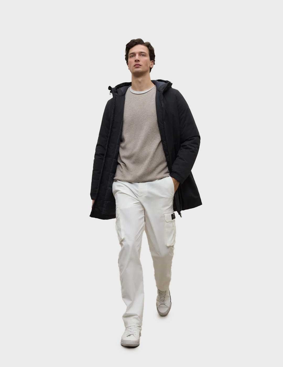 Ecoalf Pasu abrigo negro para hombre