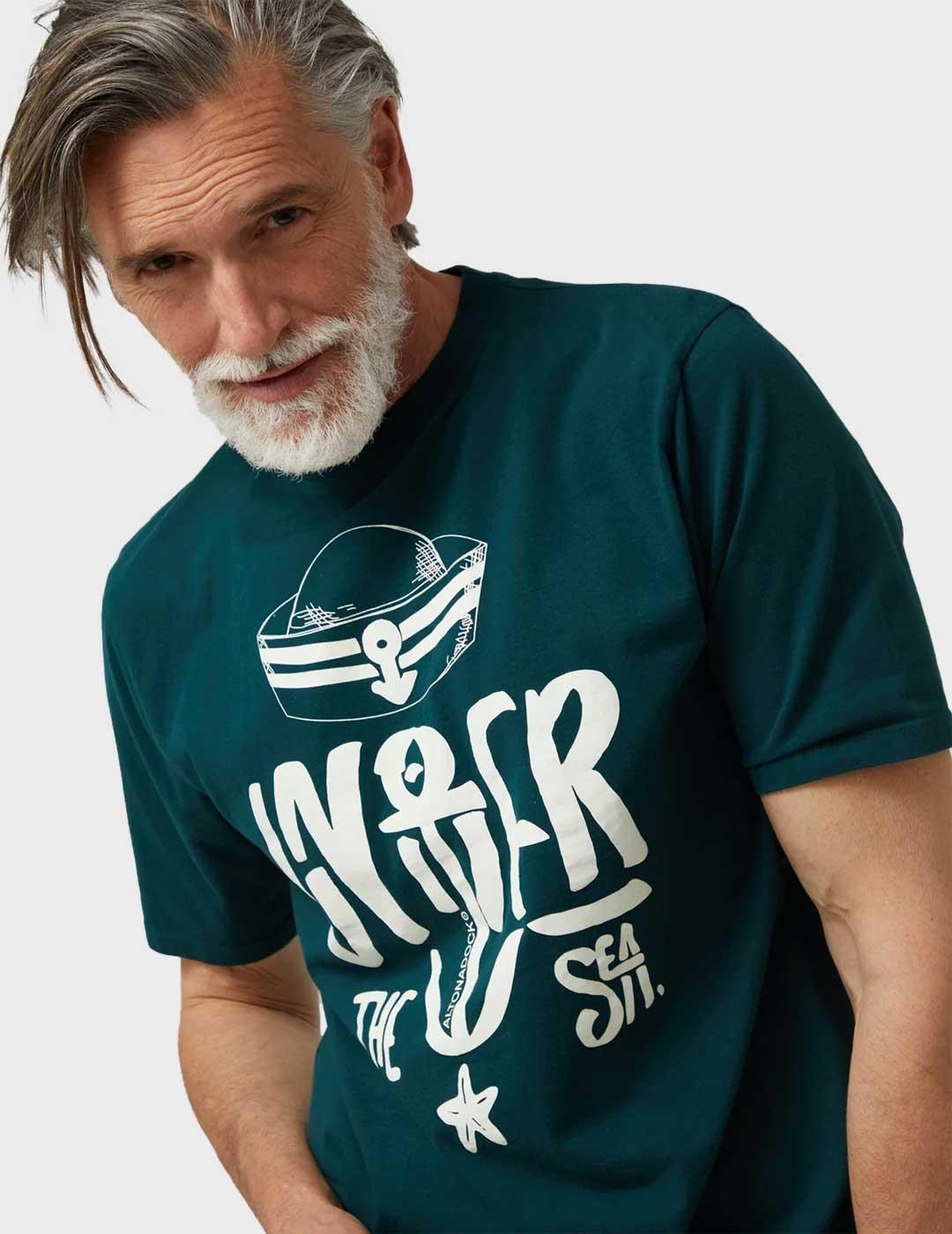 Altonadock camiseta verde para hombre