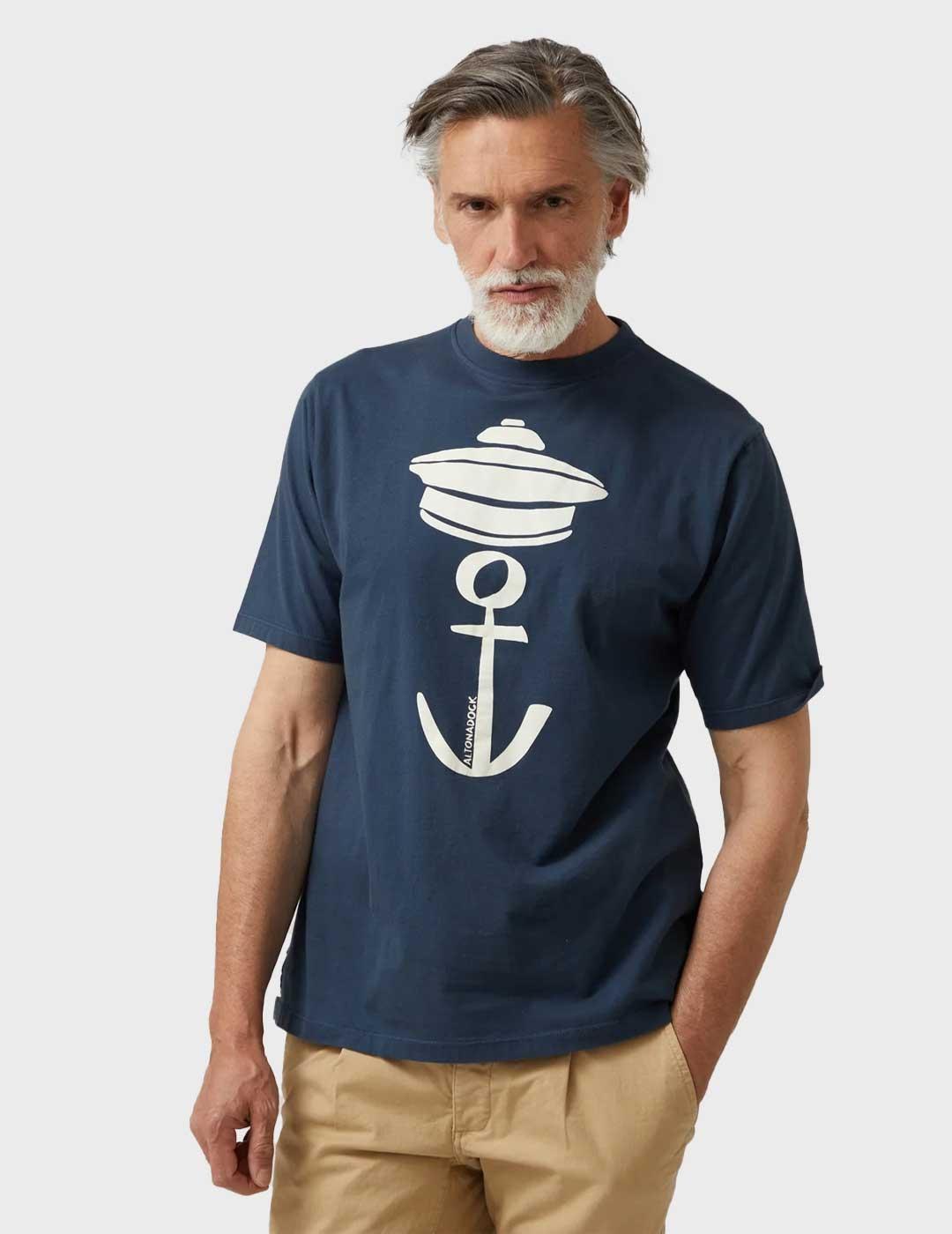 Altonadock camiseta azul marino para hombre