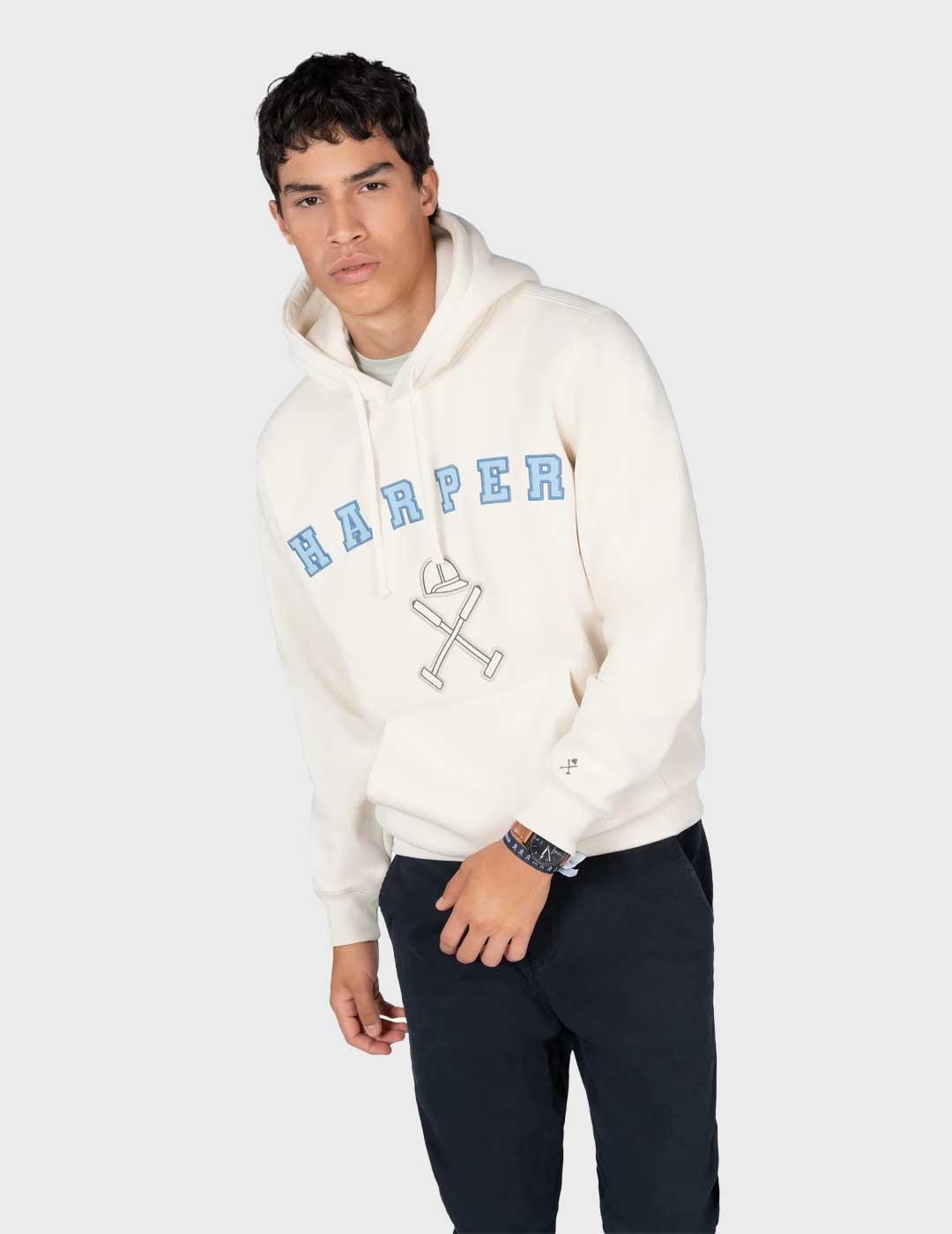 Harper & Neyer Retro sudadera beige para hombre