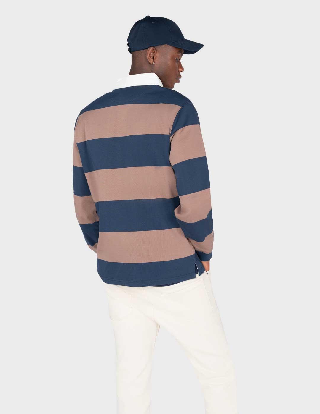 Harper & Neyer Rugby polo azul marino para hombre