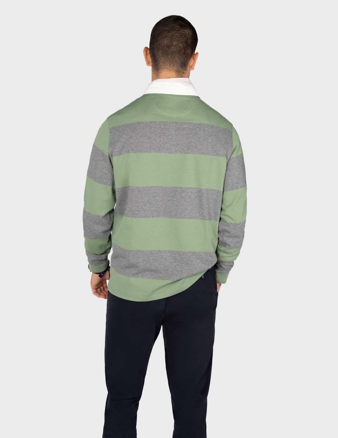 Harper & Neyer Rugby polo verde para hombre