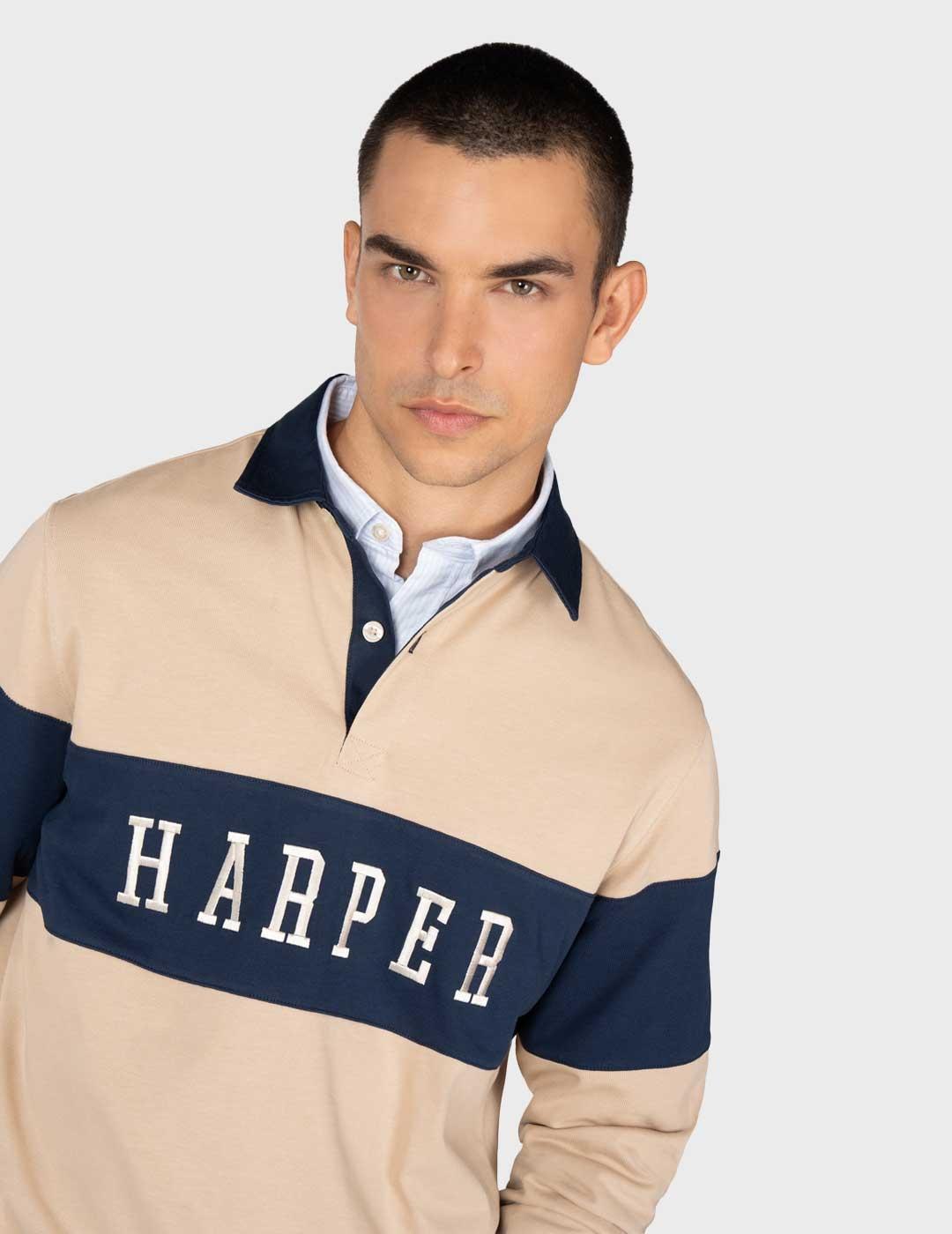 Harper & Neyer Vintage polo camel para hombre