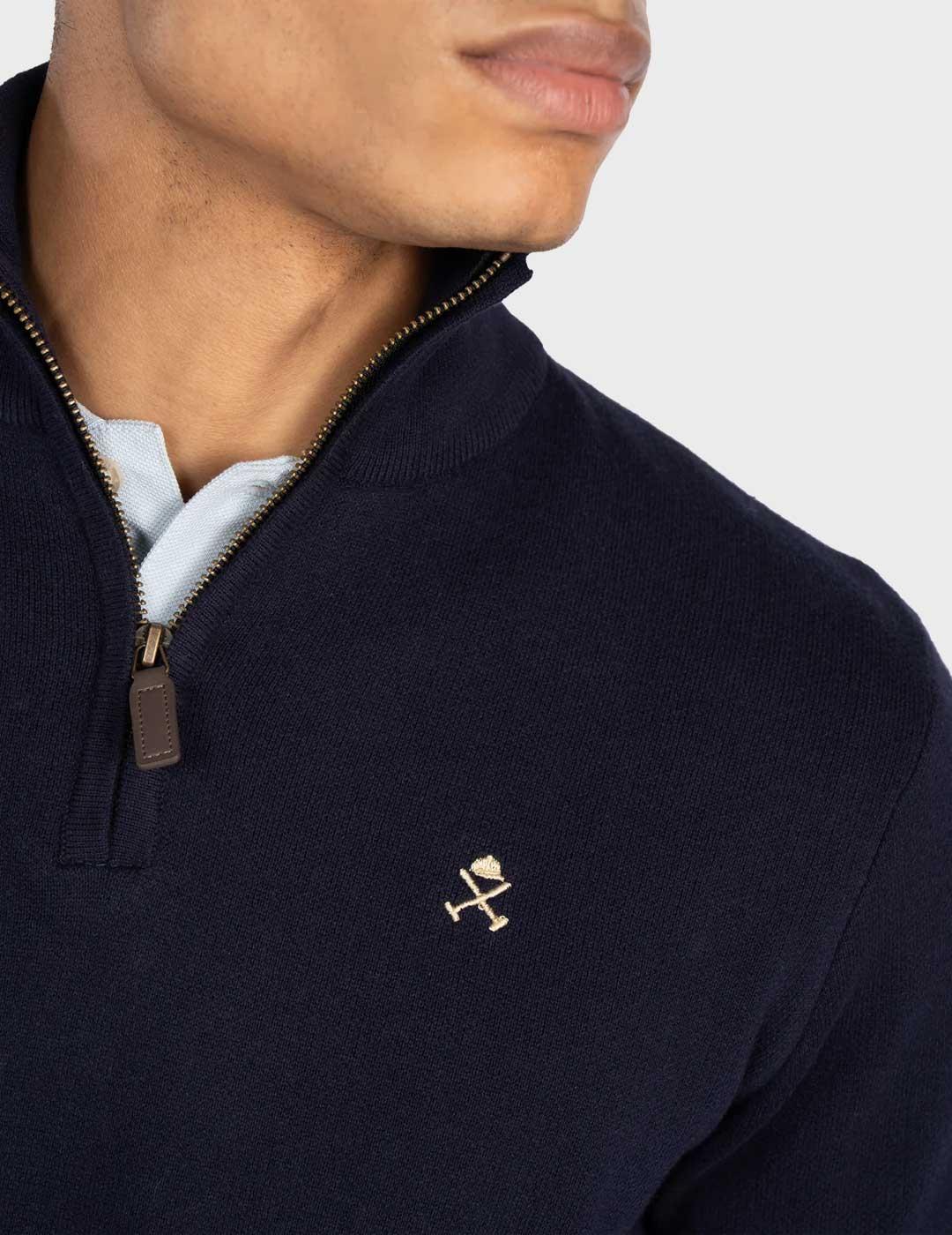 Harper & Neyer Icon Zipper jersey azul marino para hombre