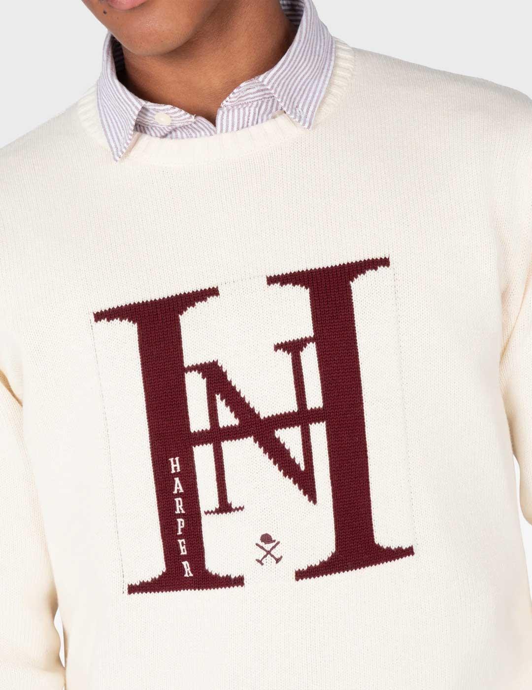 Harper & Neyer Harvard jersey beige para hombre