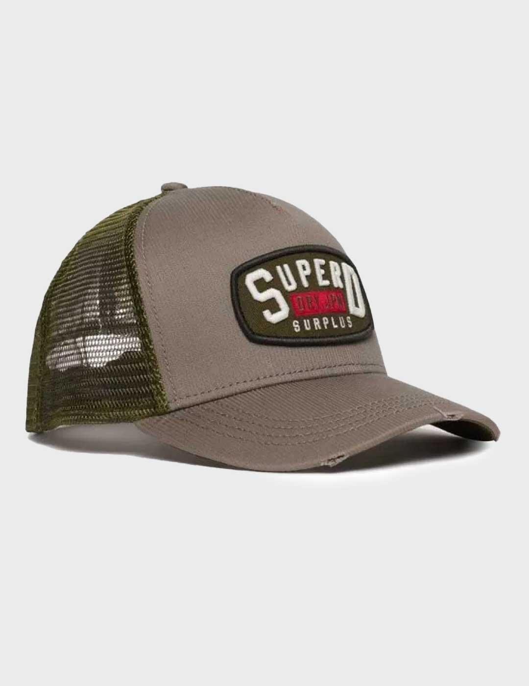 Superdry Dirt Road Cord gorra gris para hombre y mujer