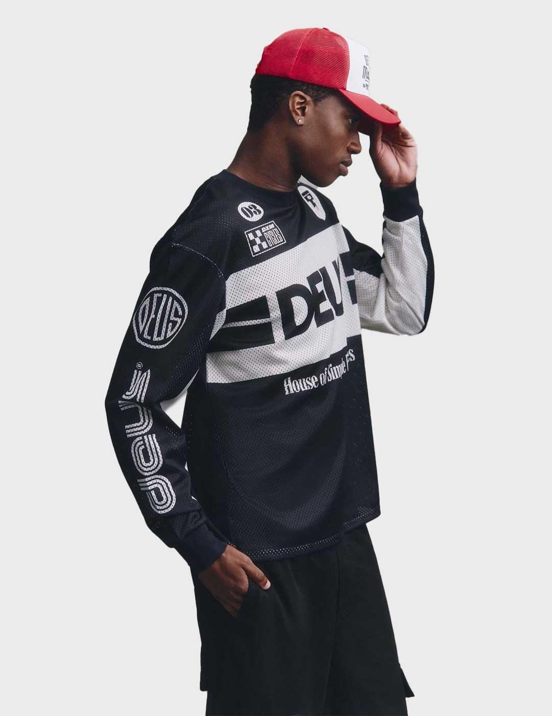 Deus Off Road camiseta negra manga larga para hombre