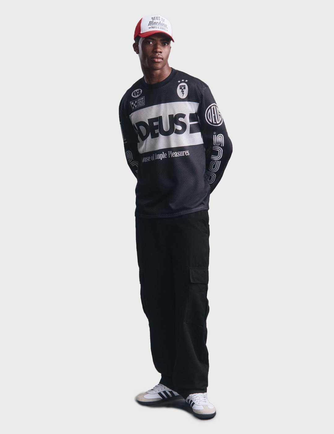 Deus Off Road camiseta negra manga larga para hombre