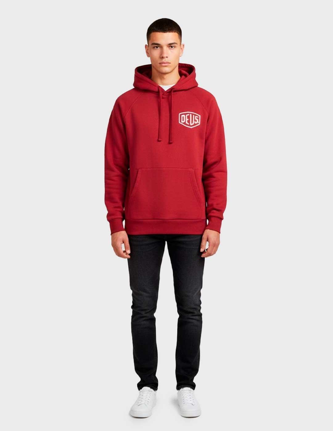 Deus Milano Address sudadera roja para hombre