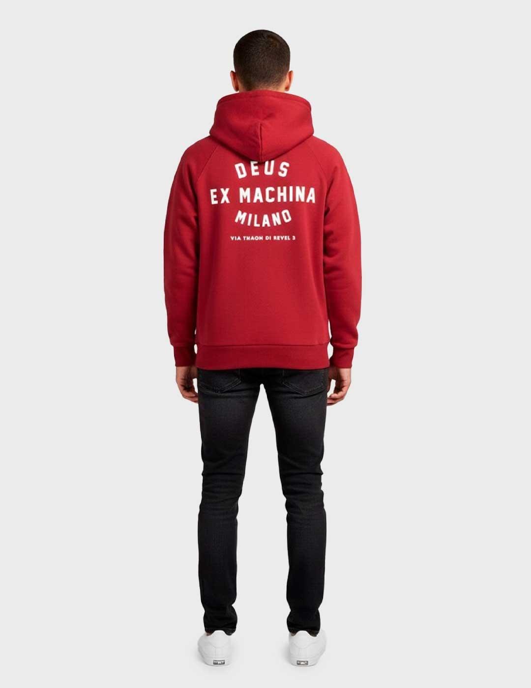 Deus Milano Address sudadera roja para hombre