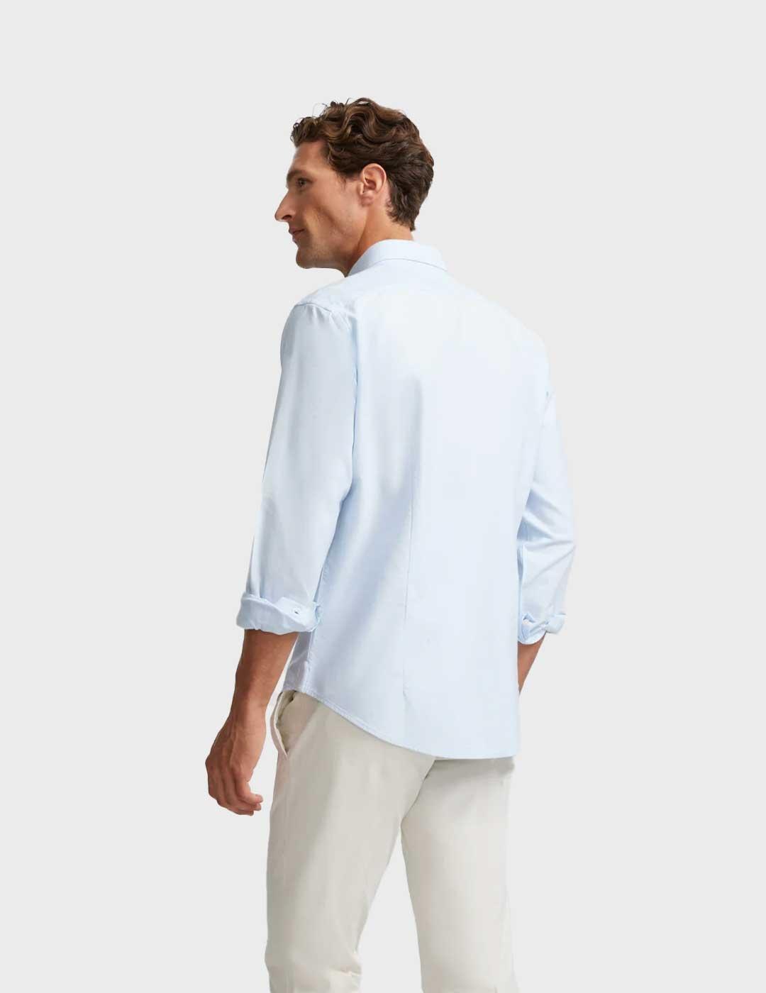 Silbon Sport Oxford camisa azul para hombre