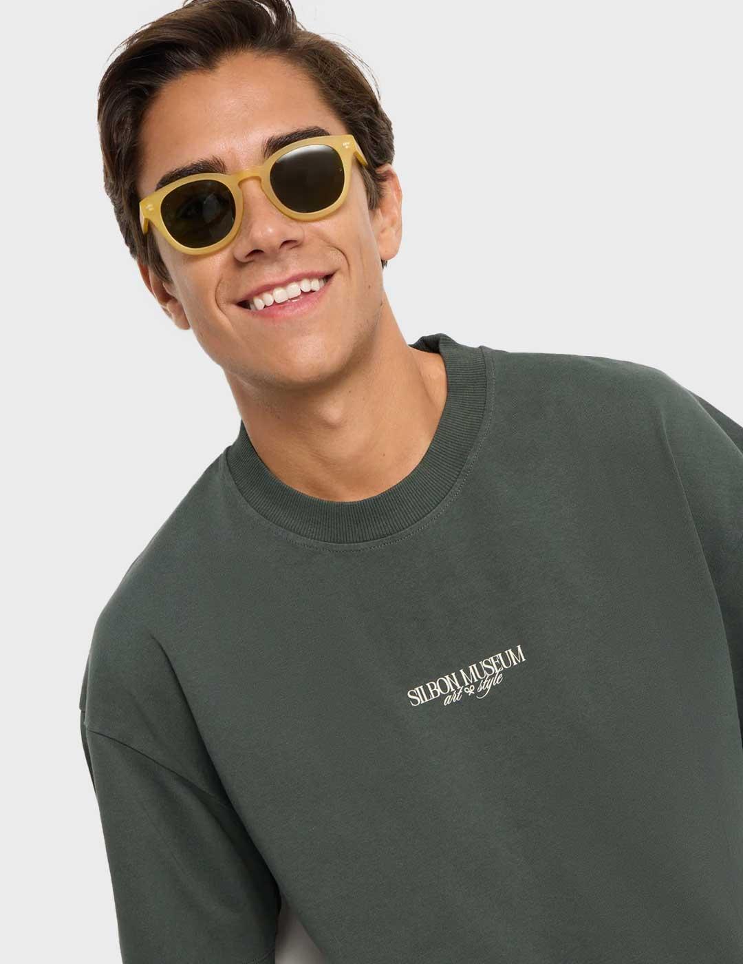 Silbon Museum camiseta verde para hombre