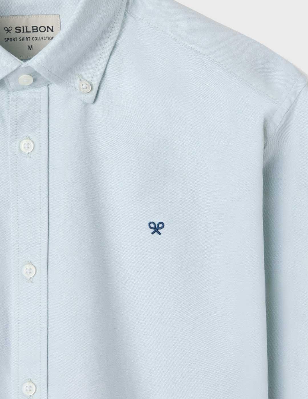 Silbon Sport Oxford Raqueta camisa verde para hombre